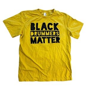 Local H black drummers matter two sided Yellow Graphic T-Shirt adult large nwot